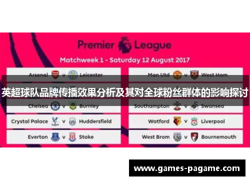 英超球队品牌传播效果分析及其对全球粉丝群体的影响探讨 英超球队品牌传播效果分析及其对全球粉丝群体的影响探讨